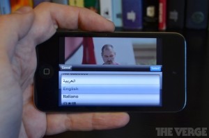 YT iOS App – výběr jazyku titulků
