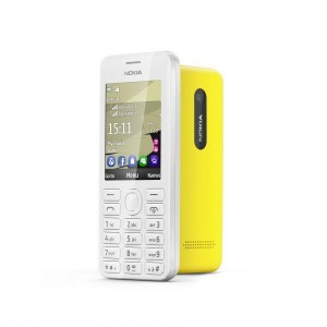 Nokia Asha 206 bílý žlutý