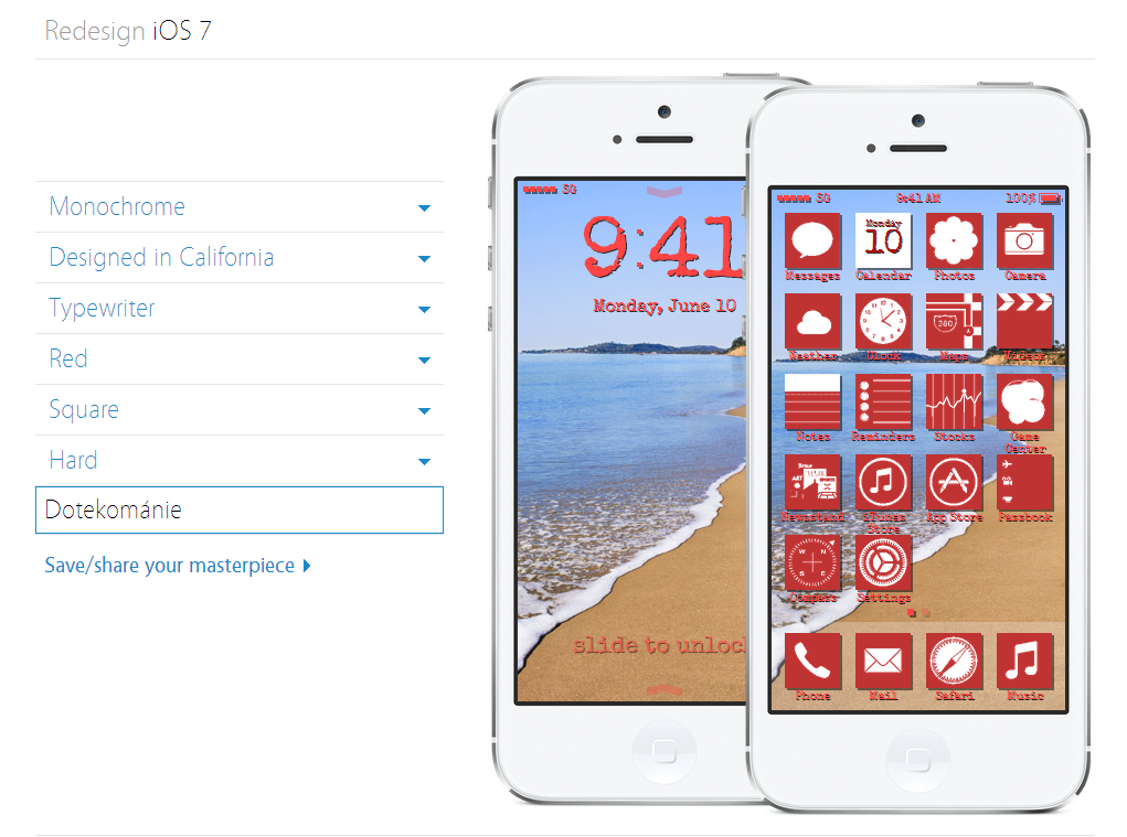 Udělejte redesign iOS7 ve svém prohlížeči