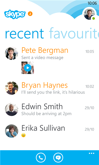 Nový Skype pro Windows Phone přináší videozprávy
