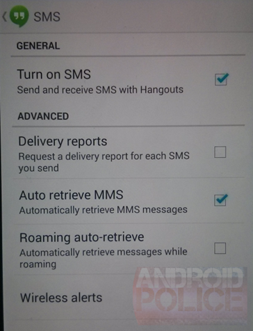 Hangouts pro Android nabídnou posílání SMS a MMS