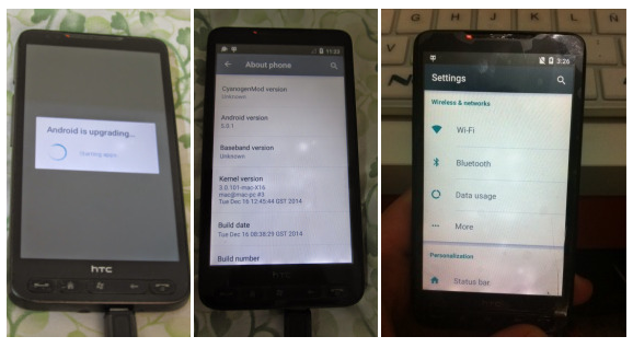 HTC HD2 a Android 5.0 Lollipop [aktualizováno]