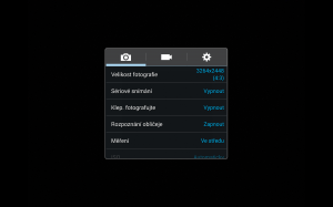 Samsung Galaxy Note 10.1 2014 Edition - Nastavení fotoaparátu