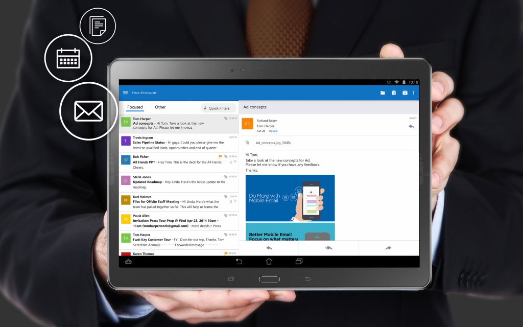 Microsoft Outlook v preview verzi pro Android a iOS