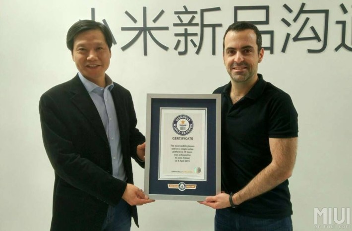 Xiaomi zapsáno do Guinessovy knihy rekordů