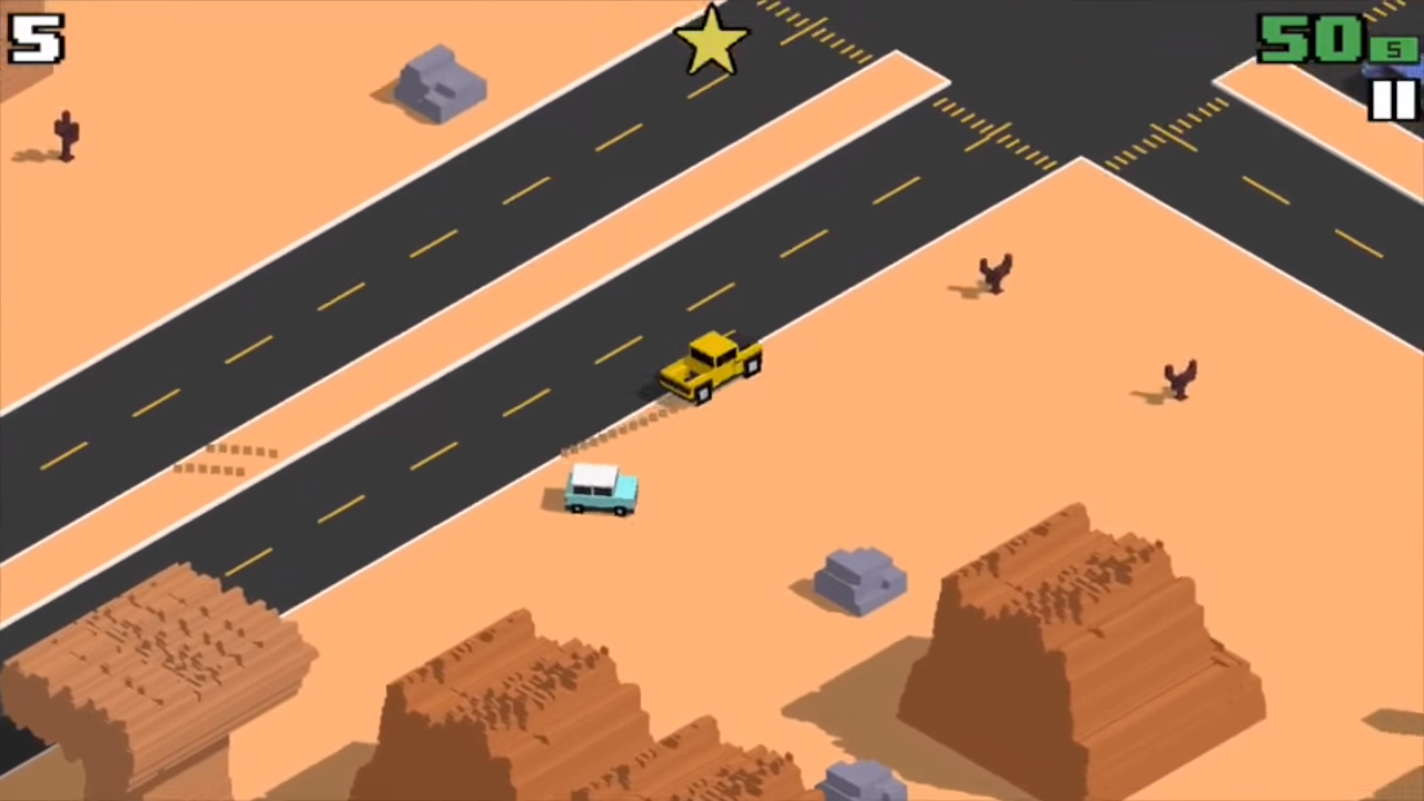 Smashy Road: Wanted – honička v pixelové grafice