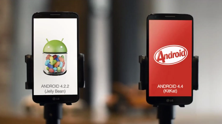 LG porovnalo Kitkat a Jelly Bean na LG G2
