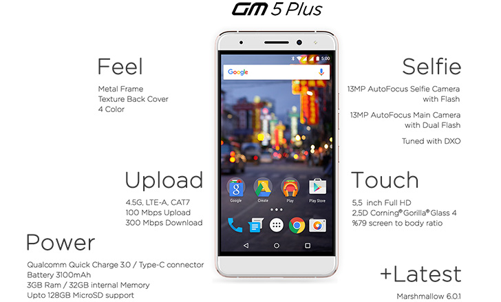 General Mobile dává šanci Android One u GM5 Plus