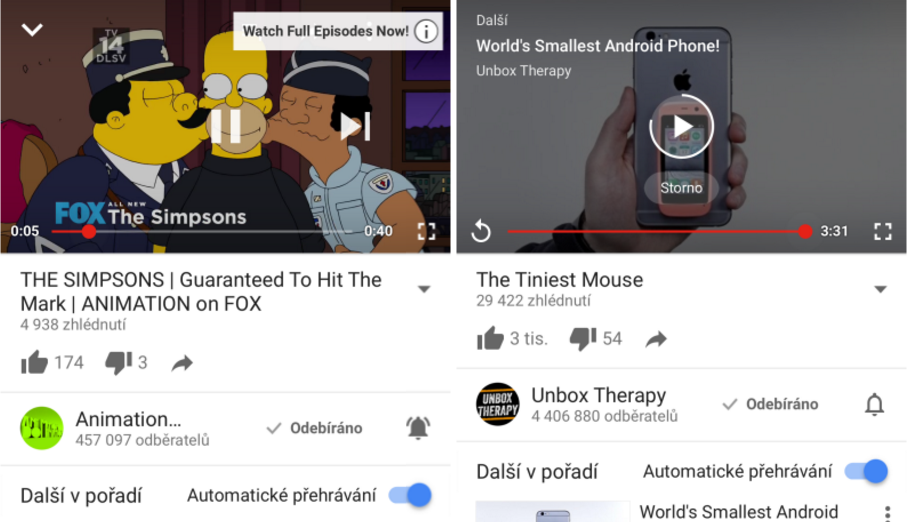 Youtube rozšiřuje automatické přehrávání