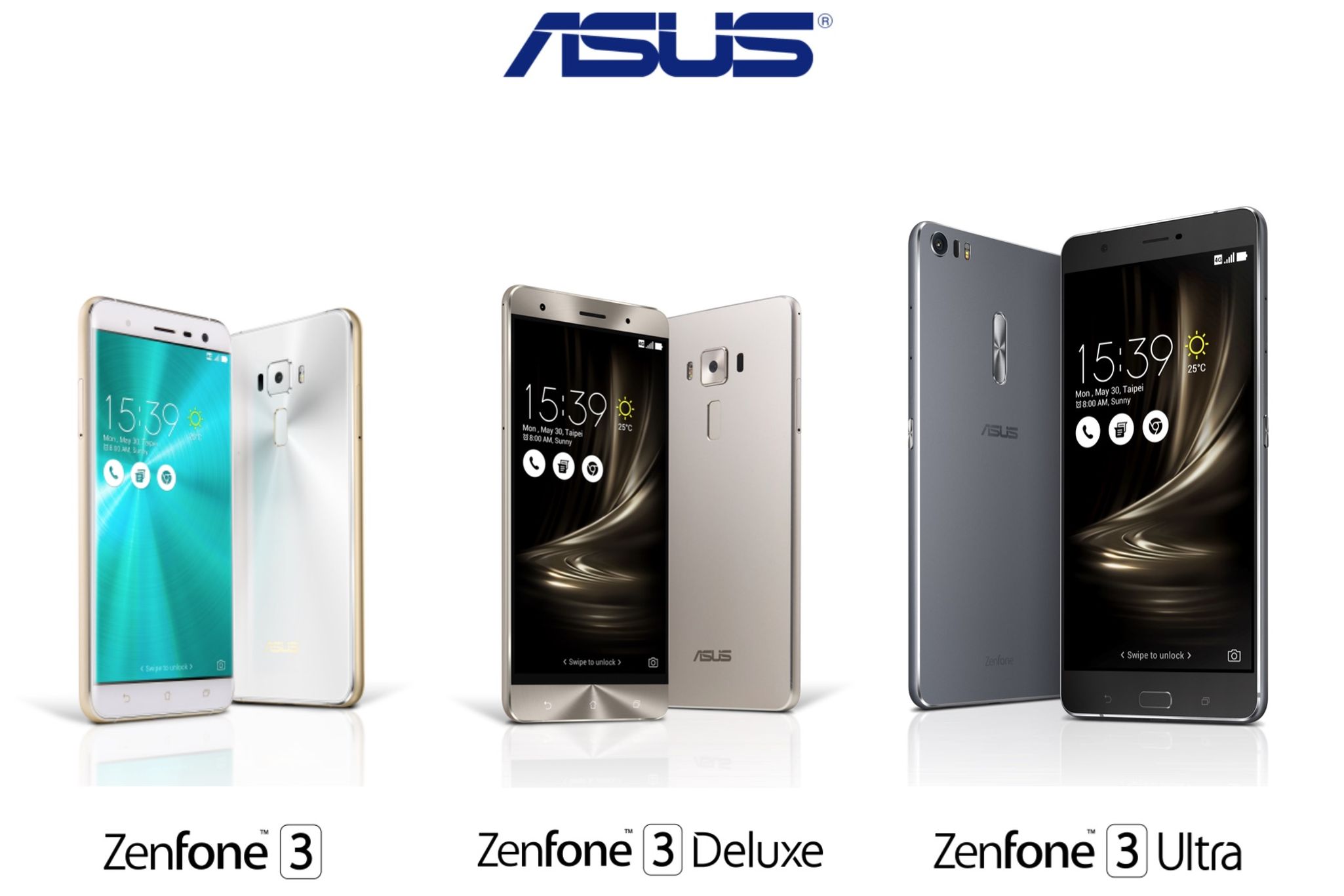 Asus představil Zenfone 3, Zenfone 3 Ultra a Zenfone 3 Deluxe