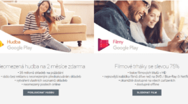 Google a Mastercard – 75% sleva na film a dva měsíce Hudby Play zdarma