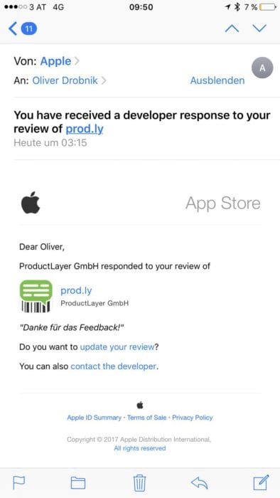(R)evoluce v podání Applu: App Store nově umožňuje reagovat na uživatelské recenze