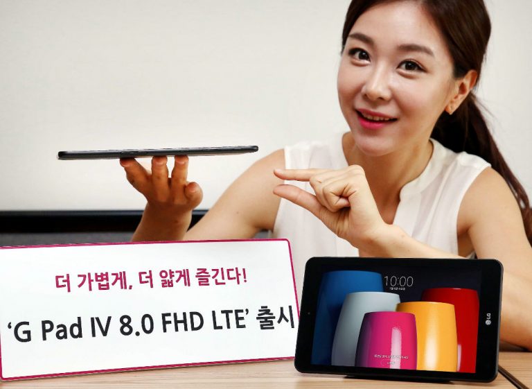 LG G Pad IV 8.0 – nový tenký tablet s Full HD displejem
