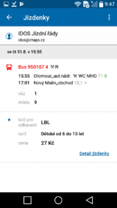 IDOS prošel aktualizací, nyní můžete koupit lístek přímo v aplikaci