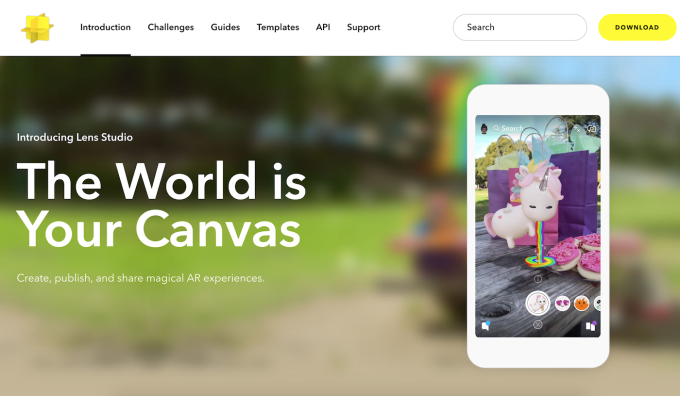 Snapchat uvedl vývojovou platformu Lens Studio