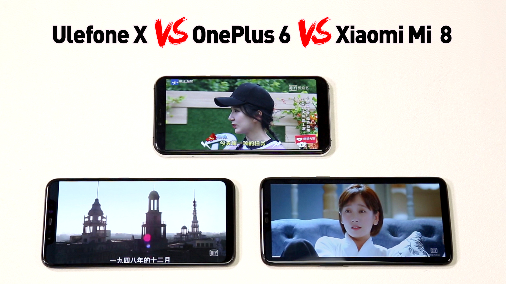 Ukázka porovnání Ulefone X s OnePlus 6 a Xiaomi Mi 8 [Sponzorovaný článek]