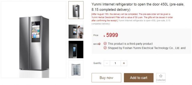 Xiaomi Yunmi lednice