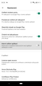 Obchod Play má nové vývojářské nastavení