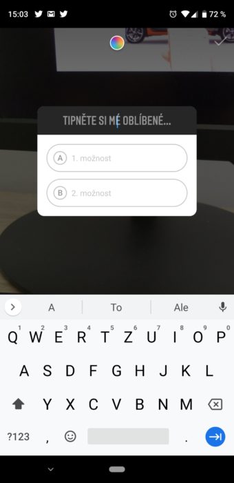 Instagram získává další nálepku pro hlasování ve Stories