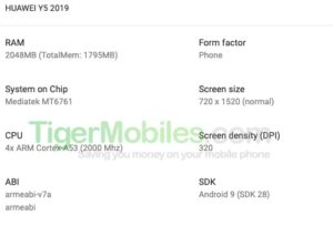 Huawei brzy přinese model Y5 2019