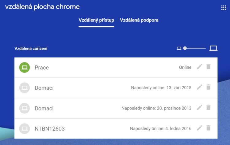 Desktopová aplikace Vzdálená plocha Chrome končí