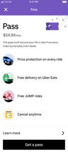 Uber začíná testovat měsíční předplatné