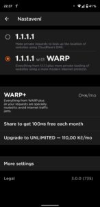 CloudFlare představil Warp, VPN zdarma pro Android i iOS