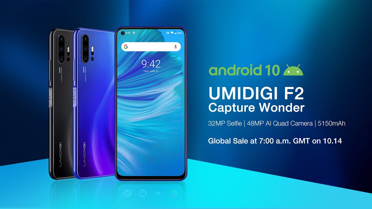 Umidigi představilo model v F2, jde o druhý telefon na trhu, který rovnou přichází s Androidem 10 [aktualizováno]