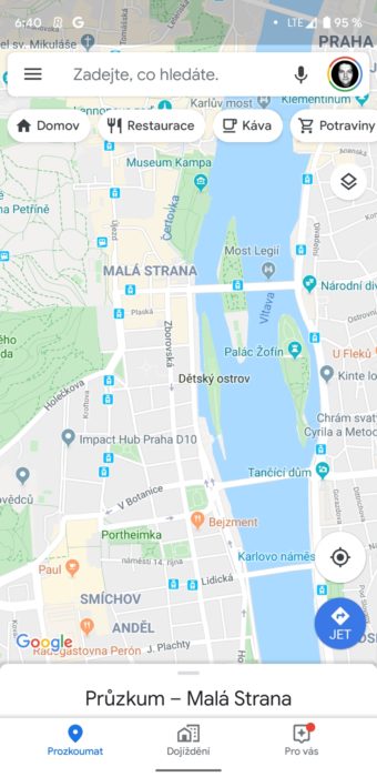 Google Mapy s menší designovou novinkou [aktualizováno] - Dotekomanie.cz