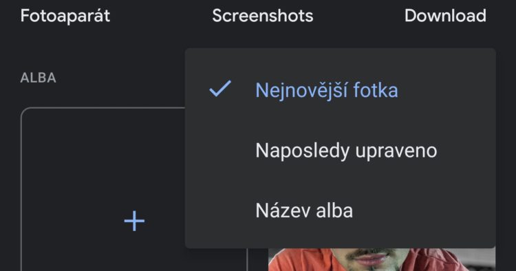 Google Fotky získávají upravené menu a třídění alb