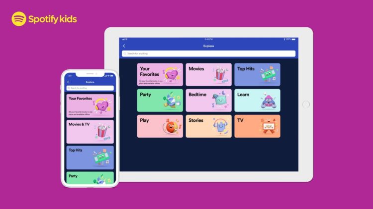 Spotify Kids přichází do rodinných tarifů