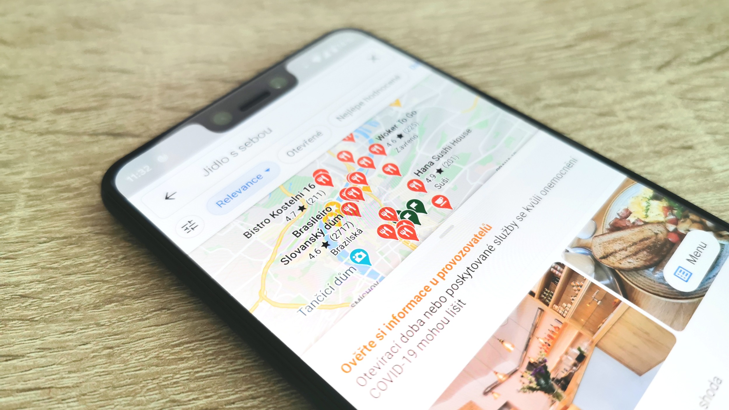 Google Mapy se snaží podpořit restaurace v době pandemie