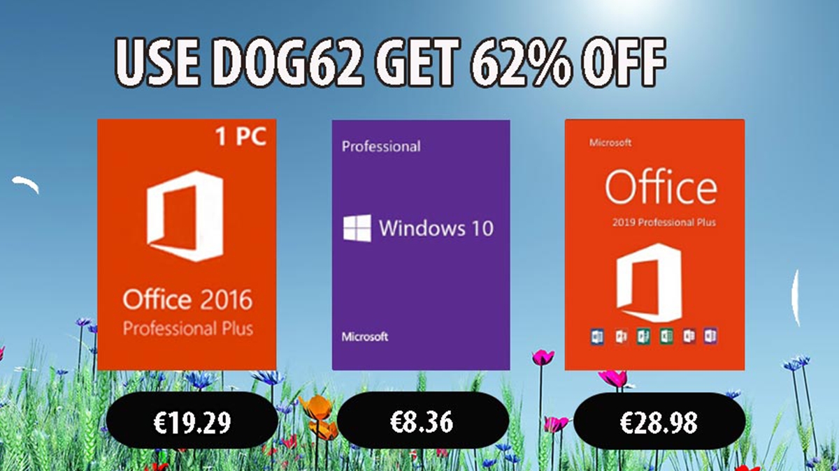 Masakr cen: Windows 10 Pro za 8,36 EUR, Office 2019 Pro za 28,97 EUR [sponzorovaný článek]