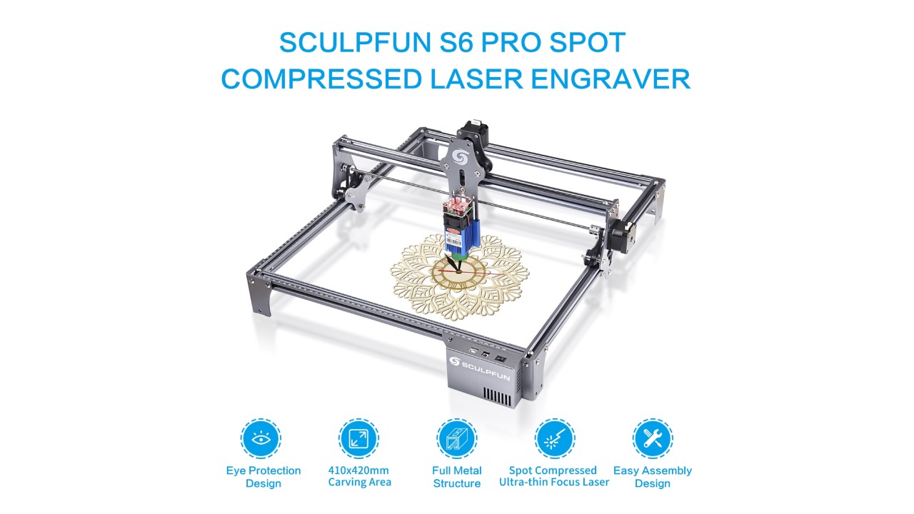 Gravírovací laser i doma! SCULPFUN S6 Pro je v českém skladu za 361 dolarů [sponzorovaný článek]