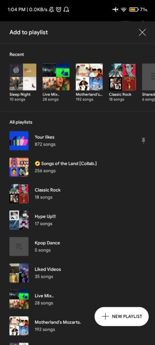 youtube music add to playlist new 1080x2400x