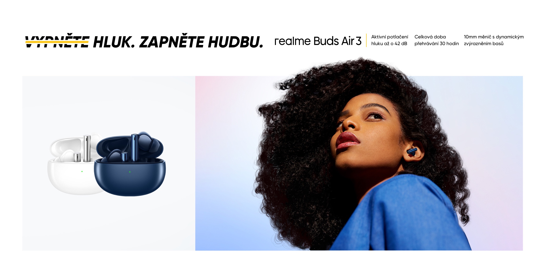 realme uvádí nová sluchátka Buds Air 3, důraz kladou zejména na ANC