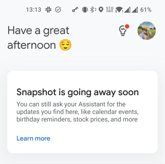 Google Asistant Snapshot