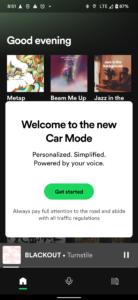 spotify car mode 2 1440x3120x