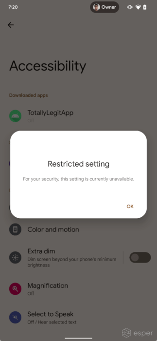 Android 13 Restricted Settings dialog 1 598x1296x