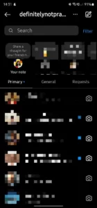 Instagram DMs screenshot showing new notes feature 1 560x1200x