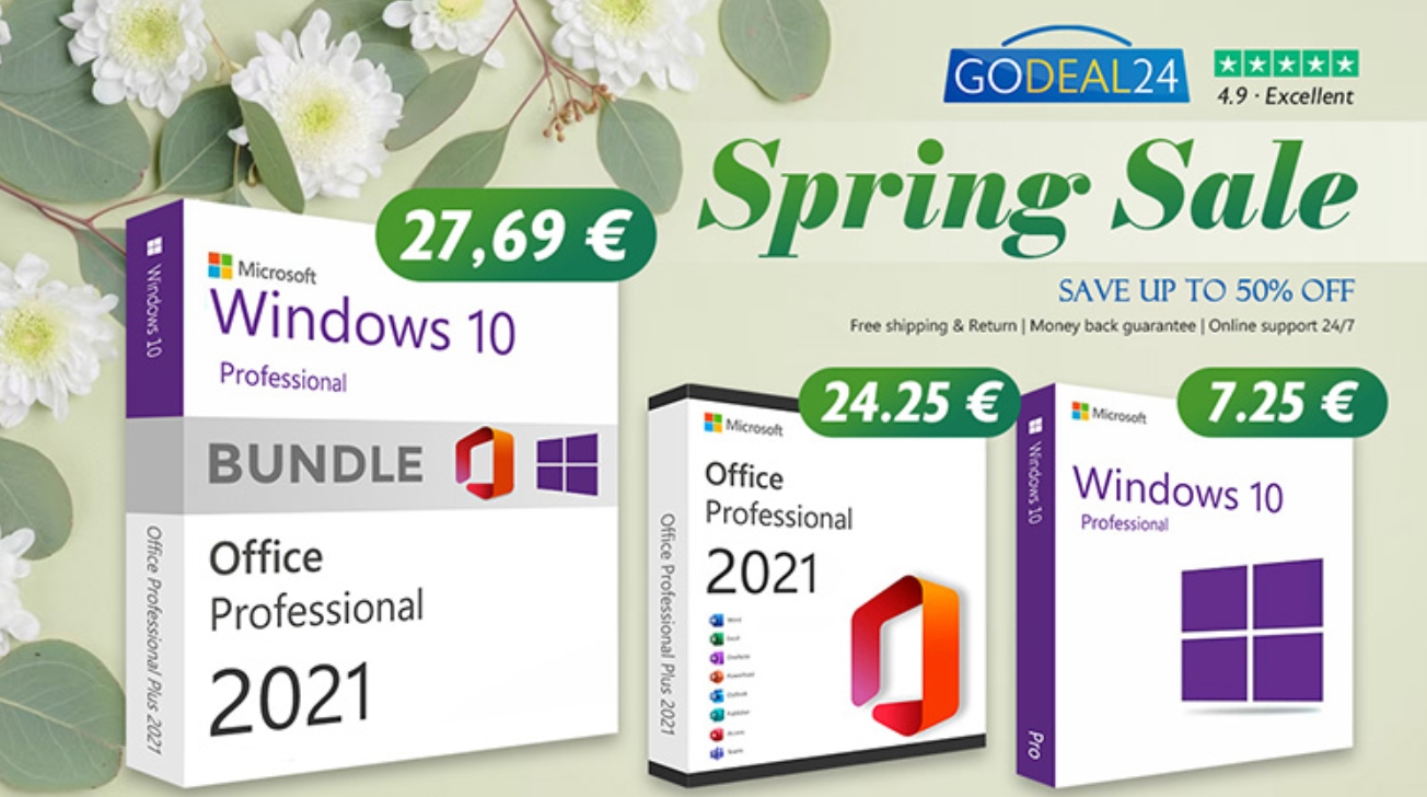 Jarní slevy na Windows a Office produkty jsou zde, nepromeškejte Windows 11 za pouhých 10,25 EUR, nebo Office 2021 za 13.05 EUR [komerční článek]