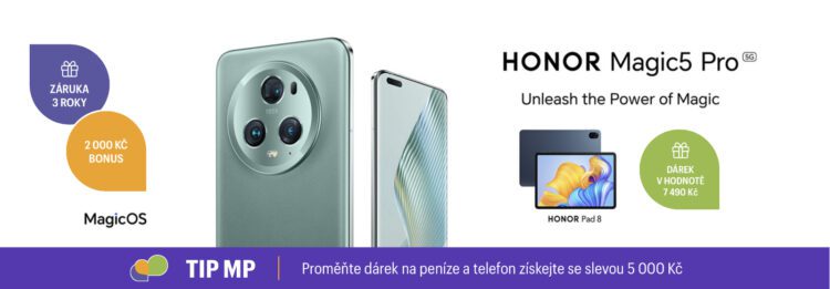 Honor Magic5 Pro darek penize 1600x556x
