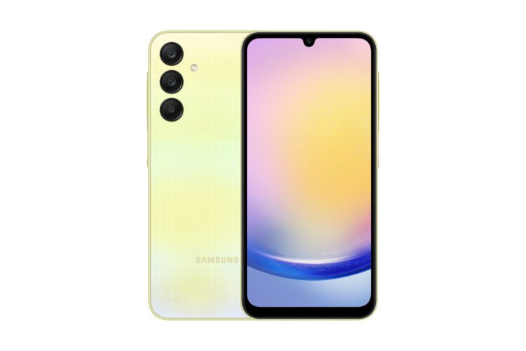 Galaxy A25 5G Yellow Front 4500x3000x