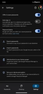 Google Password Manager Material You 3 1440x3120x