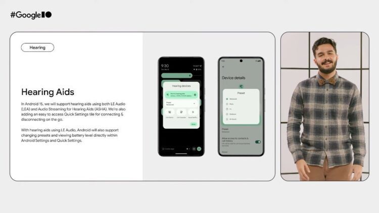 Android 15 hearing aids with LEA and ASHA 1000x563x