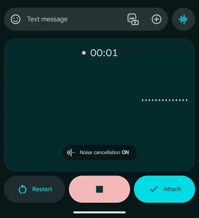 Google Messages noise cancellation 1 1080x1184x