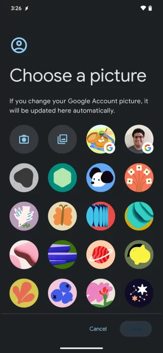Updated avatar picker in Android 15 Beta 2jpg 1080x2340x