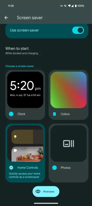 Android 15 Home Controls screensaver 1 1080x2400x