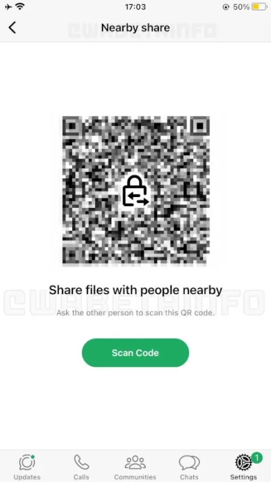 WhatsApp file sharing feature 450x800x
