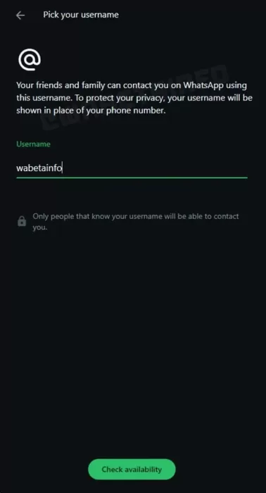 WhatsApp username feature development 600x1112x